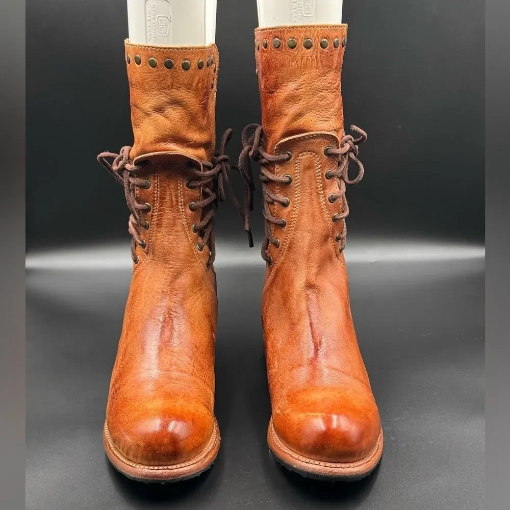 Bet Stu Fen Mid Calf Leather Boot - Picture 3 of 13